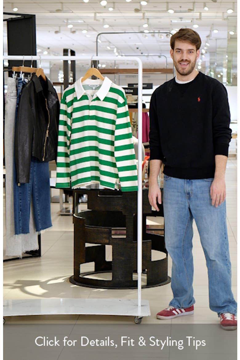 Stripe Cotton Blend Polo Shirt video