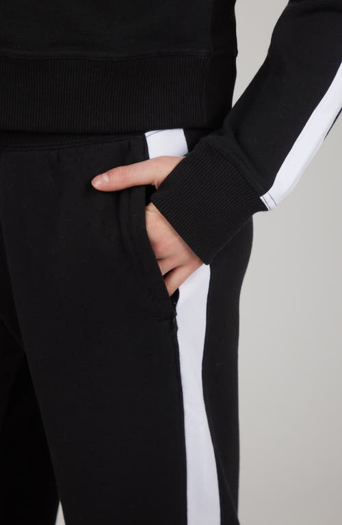 Yogalicious Cloud Plush Meet & Greet Sweatshirt & Pants 2-piece Set In Black