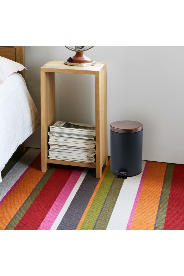 1.5 Gallon Stylish Grey and Copper Soft Pedal Office, Kitchen and Bathroom Trash Bin, Alternate, color, Copper