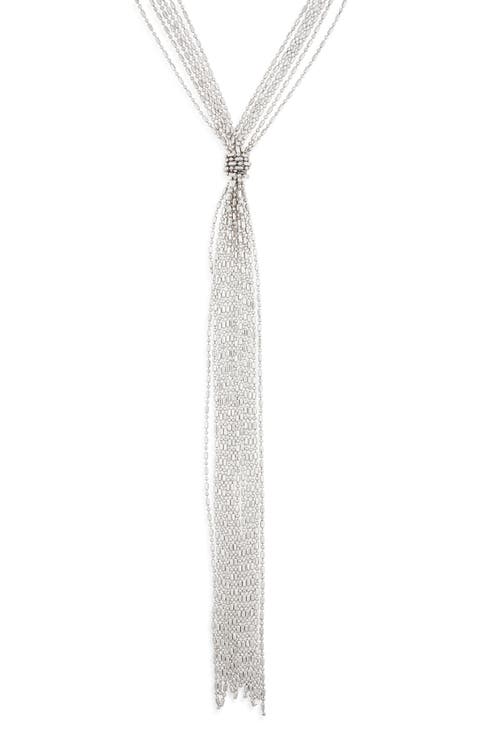 Multistrand Bead Chain Y-Necklace