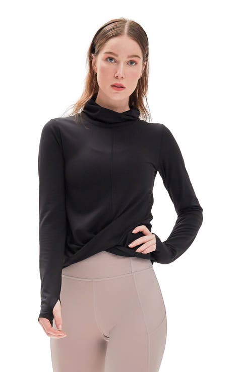 Cowl Neck Long Sleeve Top