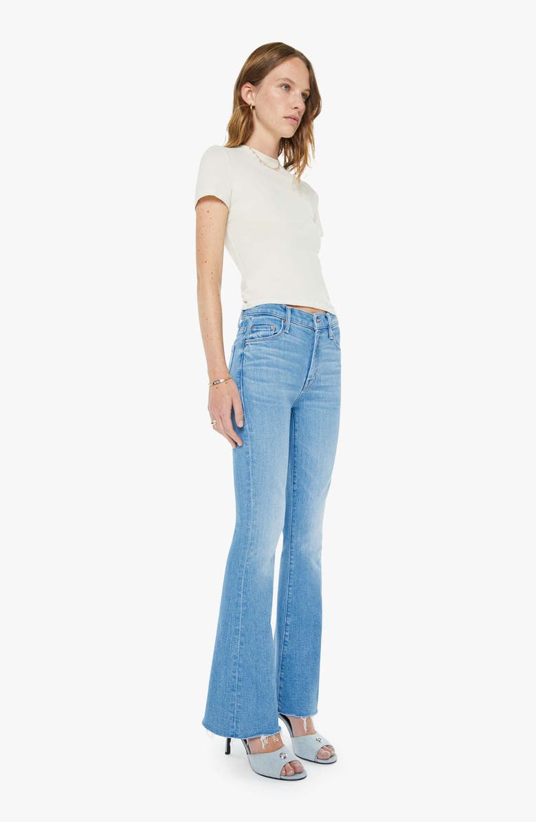 MOTHER Fray Hem Flare Jeans, Alternate, color, Satisfy Your Cravings