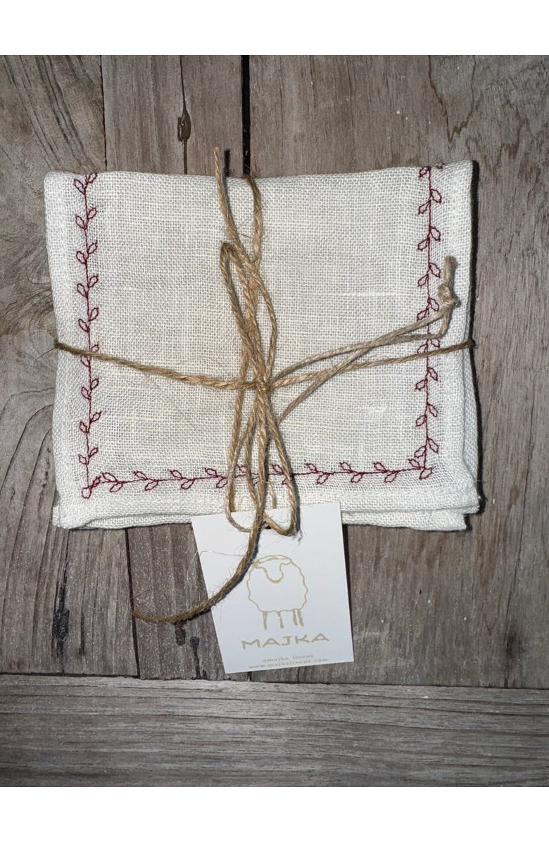 MAJKA Holiday Vine Cocktail Napkins, Alternate, color, Beige