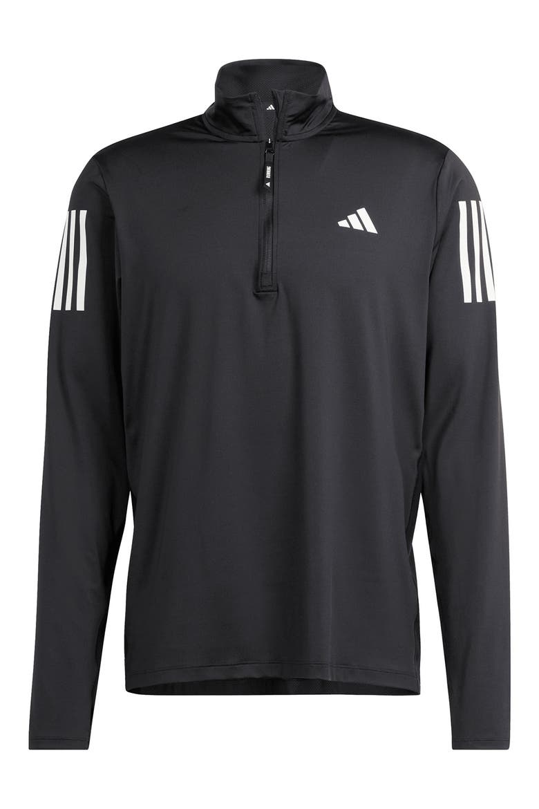 Own The Run AEROREADY Half-Zip Track Pullover, Alternate, color, BLACK