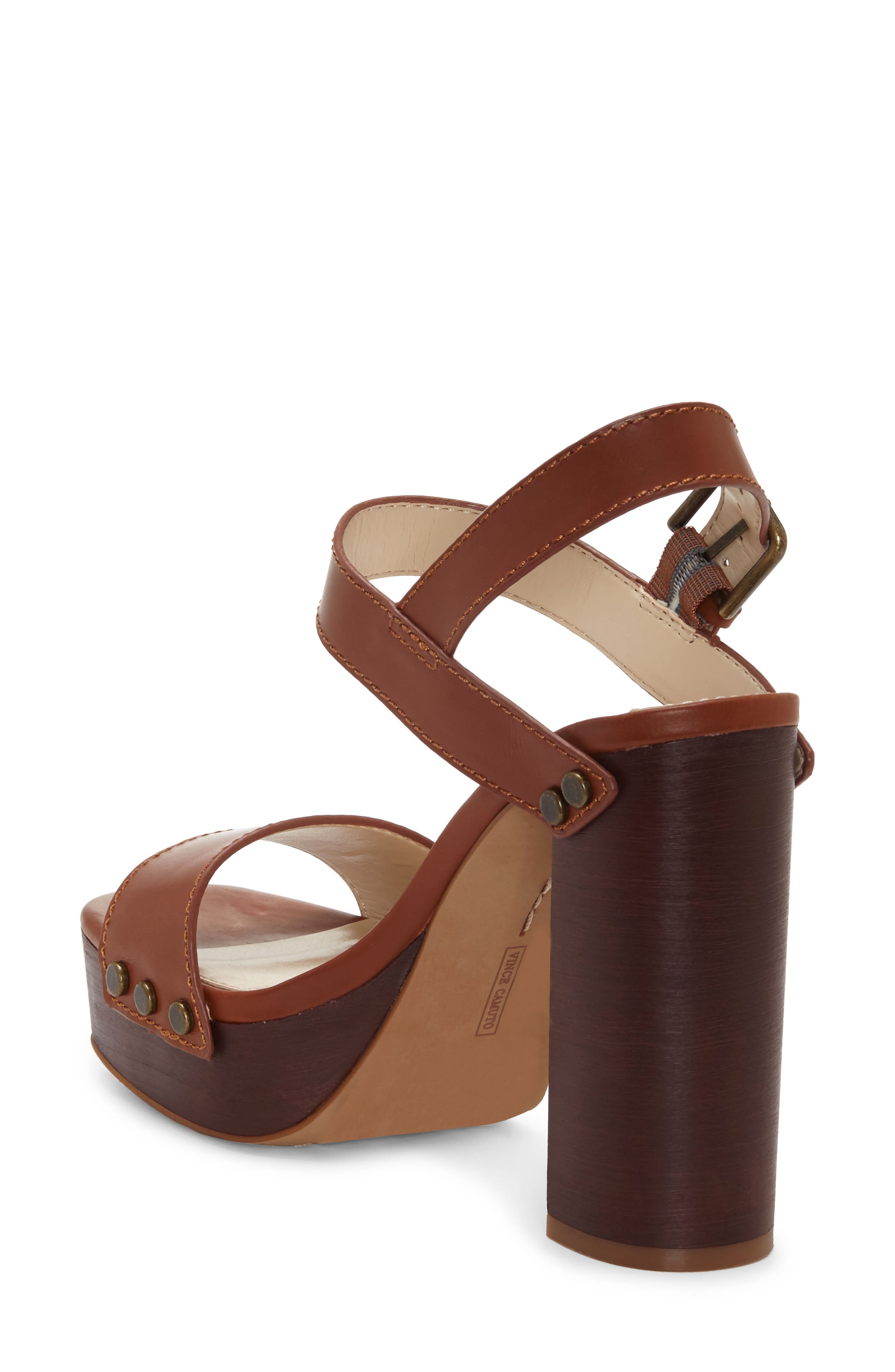Lethalia Platform Sandal, Alternate, color, RICH BROWN LEATHER
