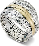 SAMUEL B. Two-Tone Wheat Chain Ring