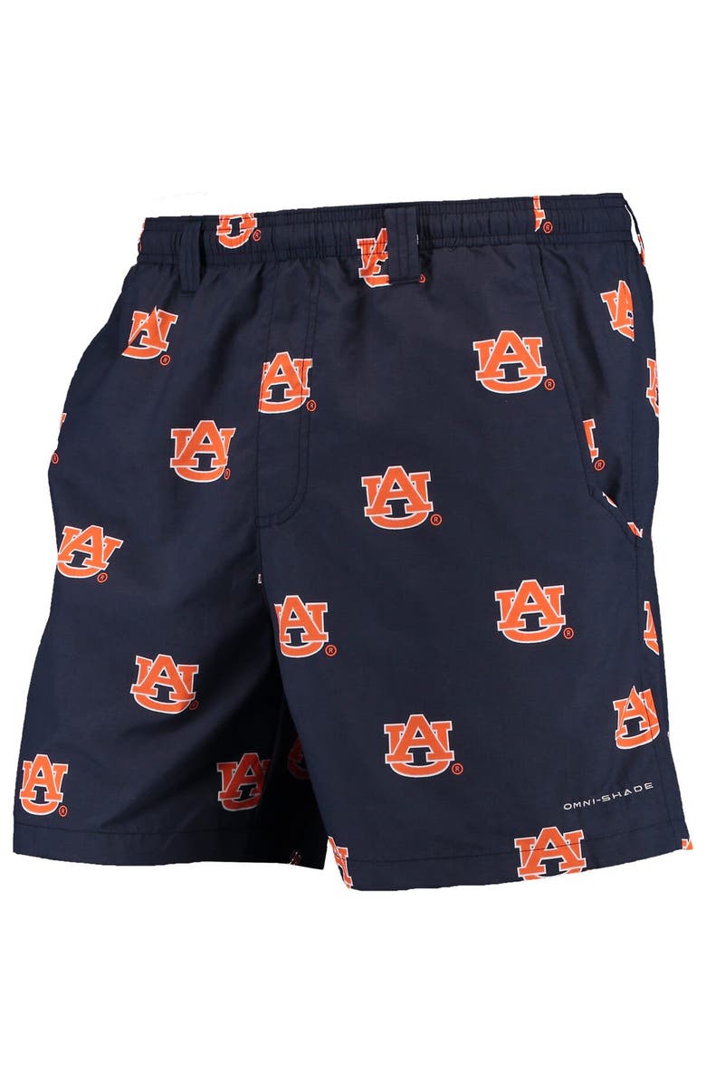 Columbia Men's Columbia Navy Auburn Tigers PFG Backcast II Omni-Shade Hybrid Shorts, Main, color,