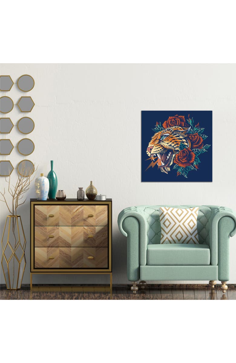 iCanvas Ornate Leopard In Color I by Bioworkz Canvas Wall Art, Alternate, color,