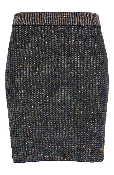 Glitter Tweed Skirt