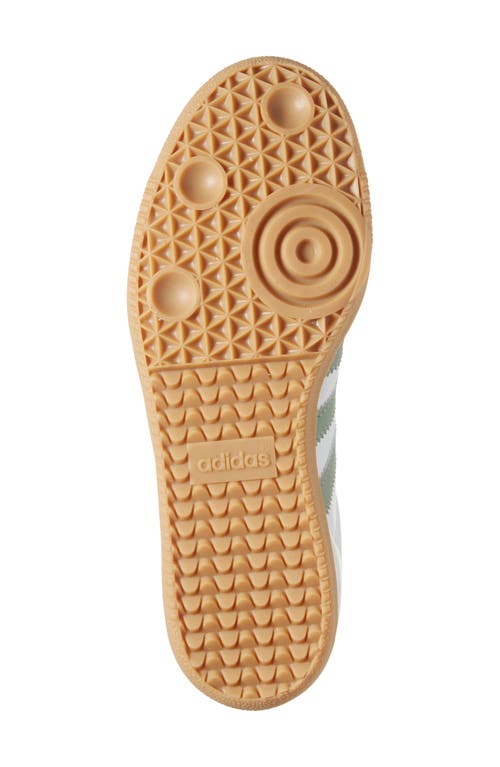 Adidas Originals Adidas Kids' Samba Sneaker In White/silver Green/gum