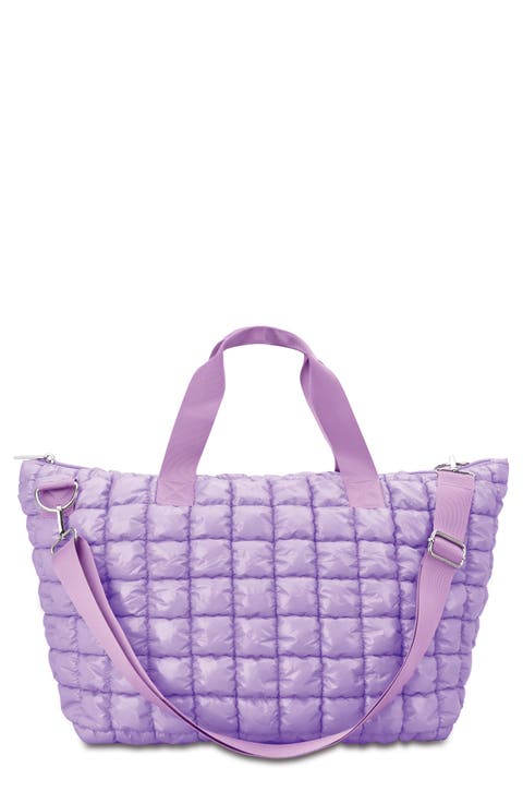 Kids' Shiny Puffer Overnight Bag