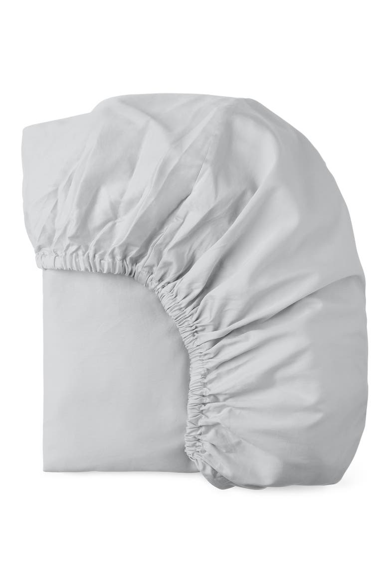 Cloud Soft Organic Cotton Sateen Fitted Sheet, Main, color, SEAL