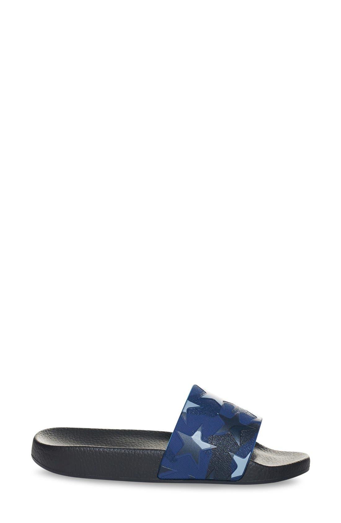 Valentino Star Print Sport Sandal, Alternate, color, DENIM BLUE