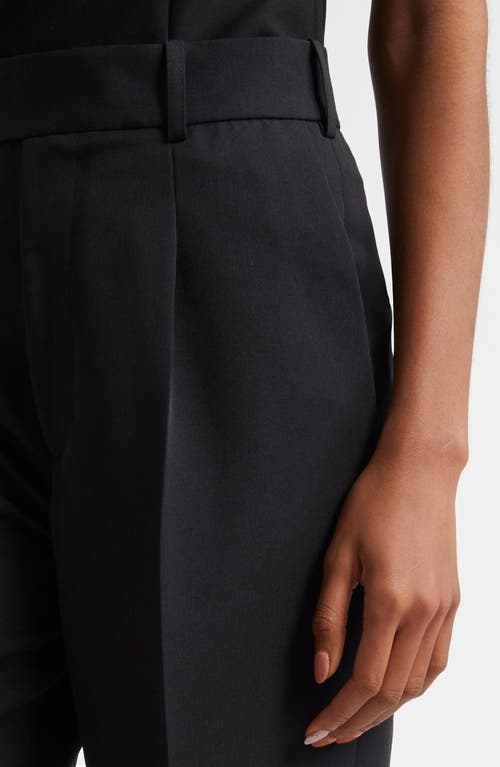 Rohe Róhe Relaxed Single Pleat Wool Blend Pants In Black