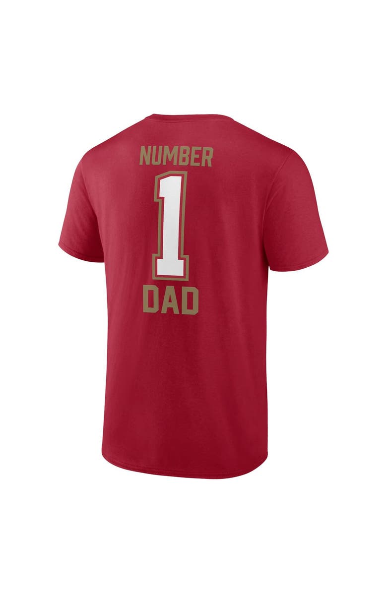 FANATICS Men's Fanatics Branded Scarlet San Francisco 49ers Father's Day T-Shirt, Alternate, color,