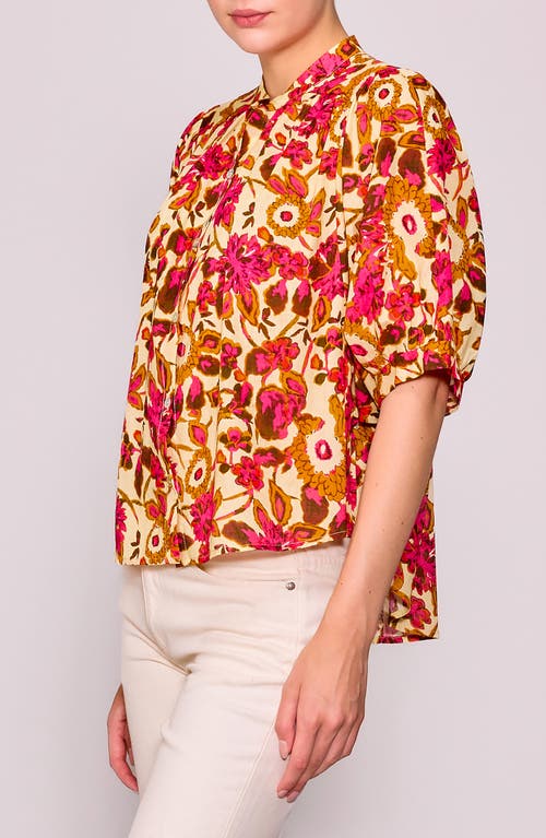 Melloday Print Voile Shirt In Multi