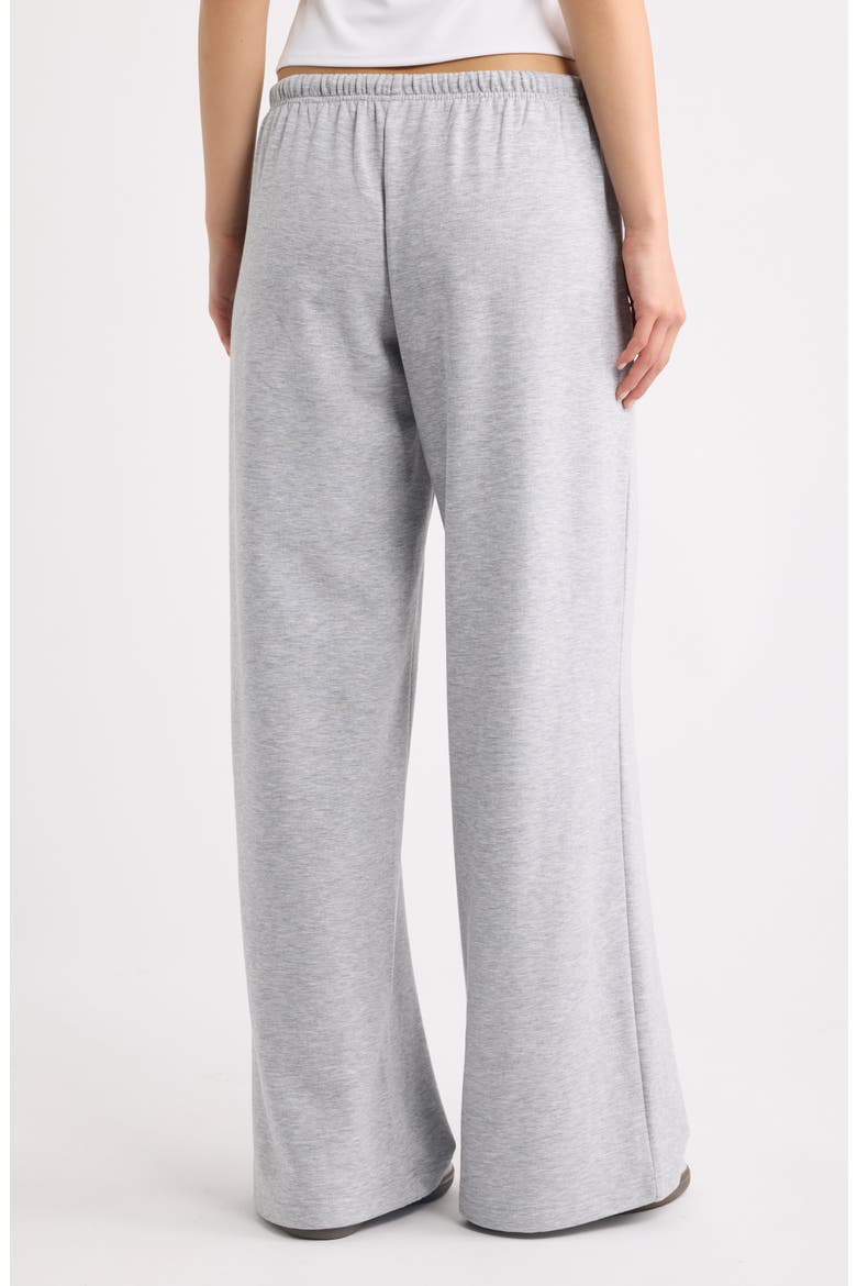 Narrow Waistband Baggy Wide Leg Sweatpants, Alternate, color, GREY SOFT HEATHER
