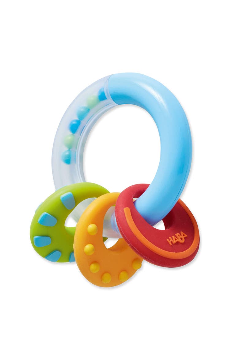 Nobbi Silicone Teether and Clutching Toy, Main, color, Multi