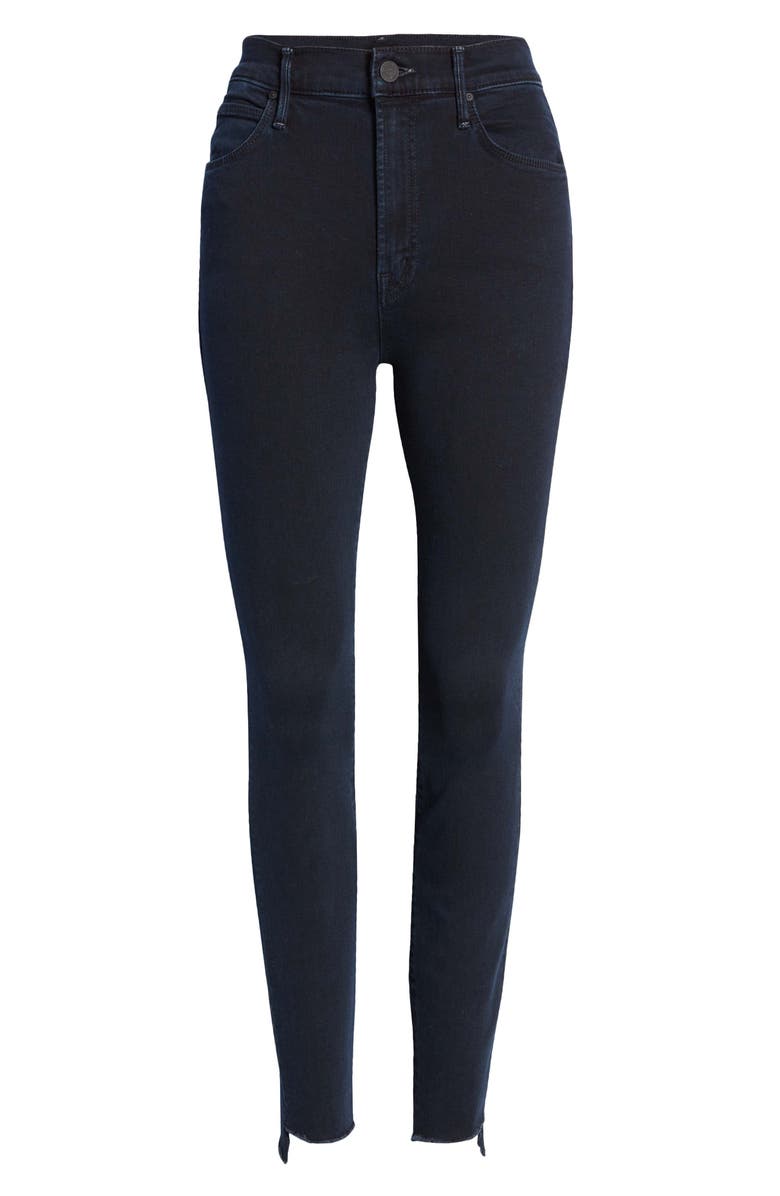 MOTHER The Stunner High Waist Fray Ankle Skinny Jeans, Alternate, color,