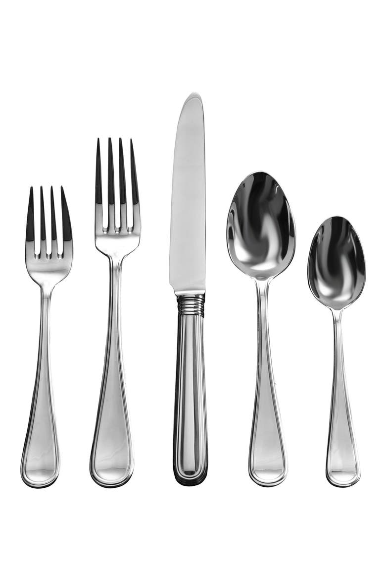 Ascot 20-Piece Flatware Set, Main, color, SILVER