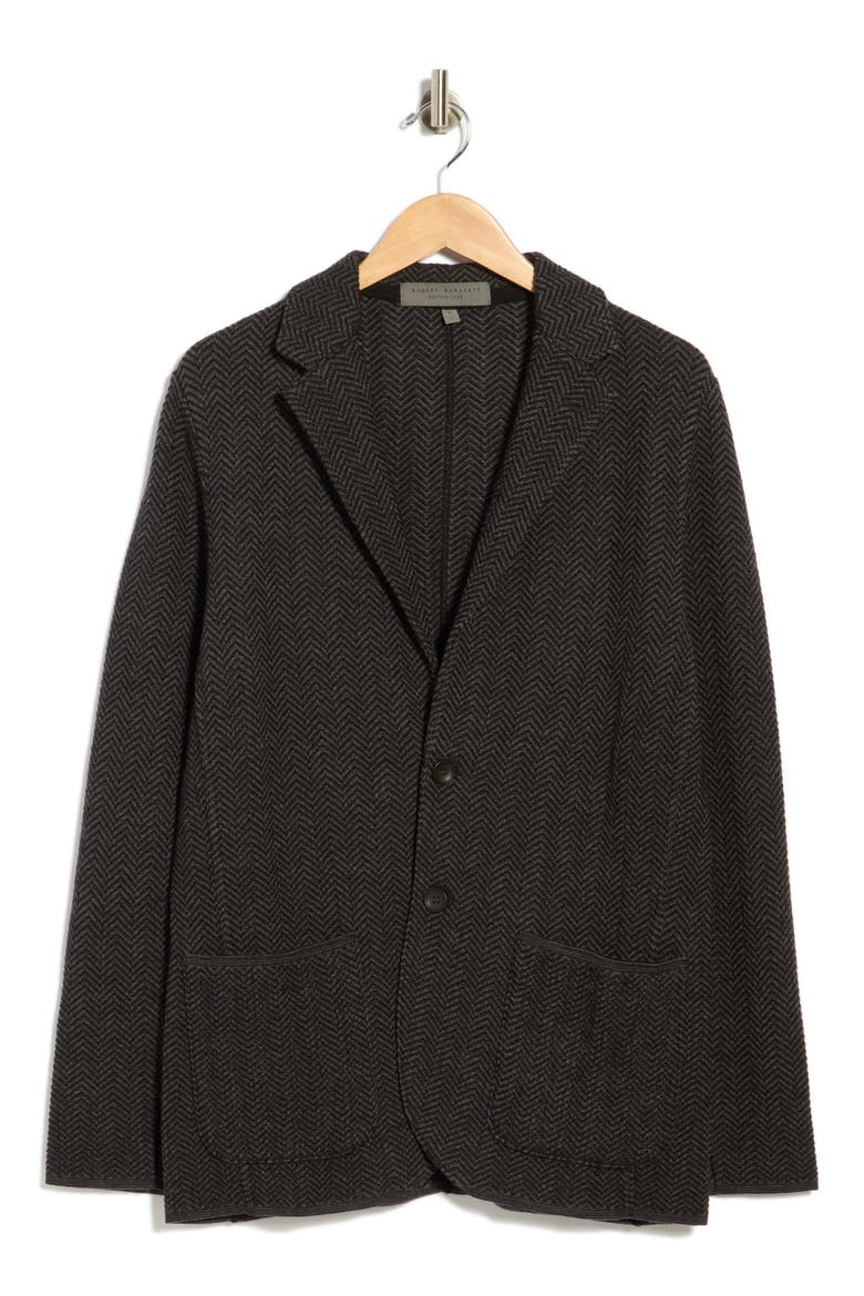 Fortezza Knit Wool Sport Coat, Main, color, BLACK