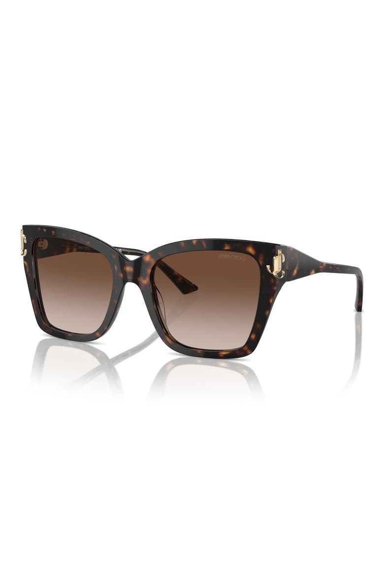 JC5012F 54mm Gradient Square Sunglasses, Alternate, color, HAVANA / GRADIENT BROWN