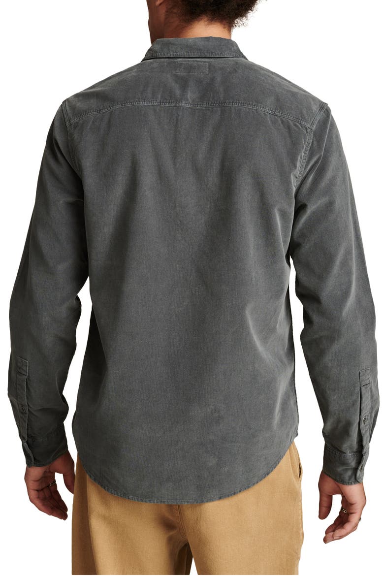 Finewale Corduroy Workshirt, Alternate, color, DARK SLATE