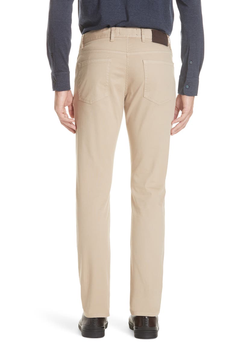 Stretch Cotton Five Pocket Pants, Alternate, color, LIGHT BEIGE