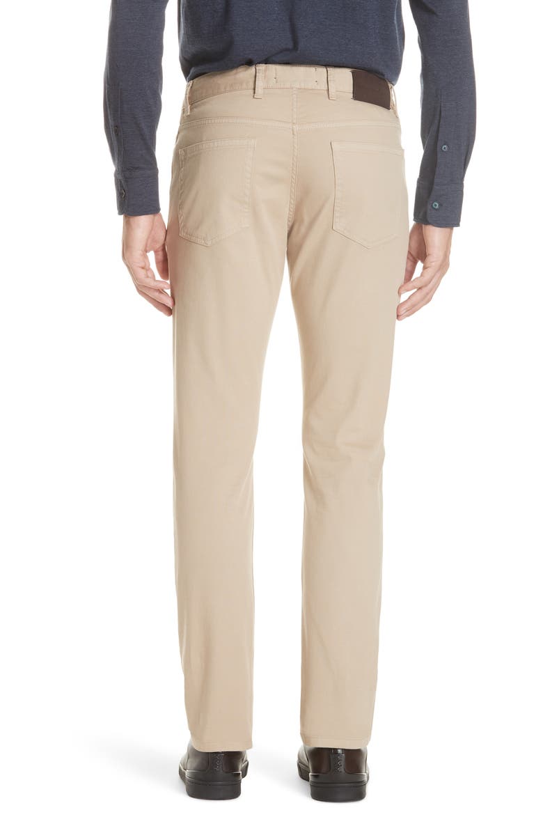 ZEGNA Stretch Cotton Five Pocket Pants, Alternate, color, 