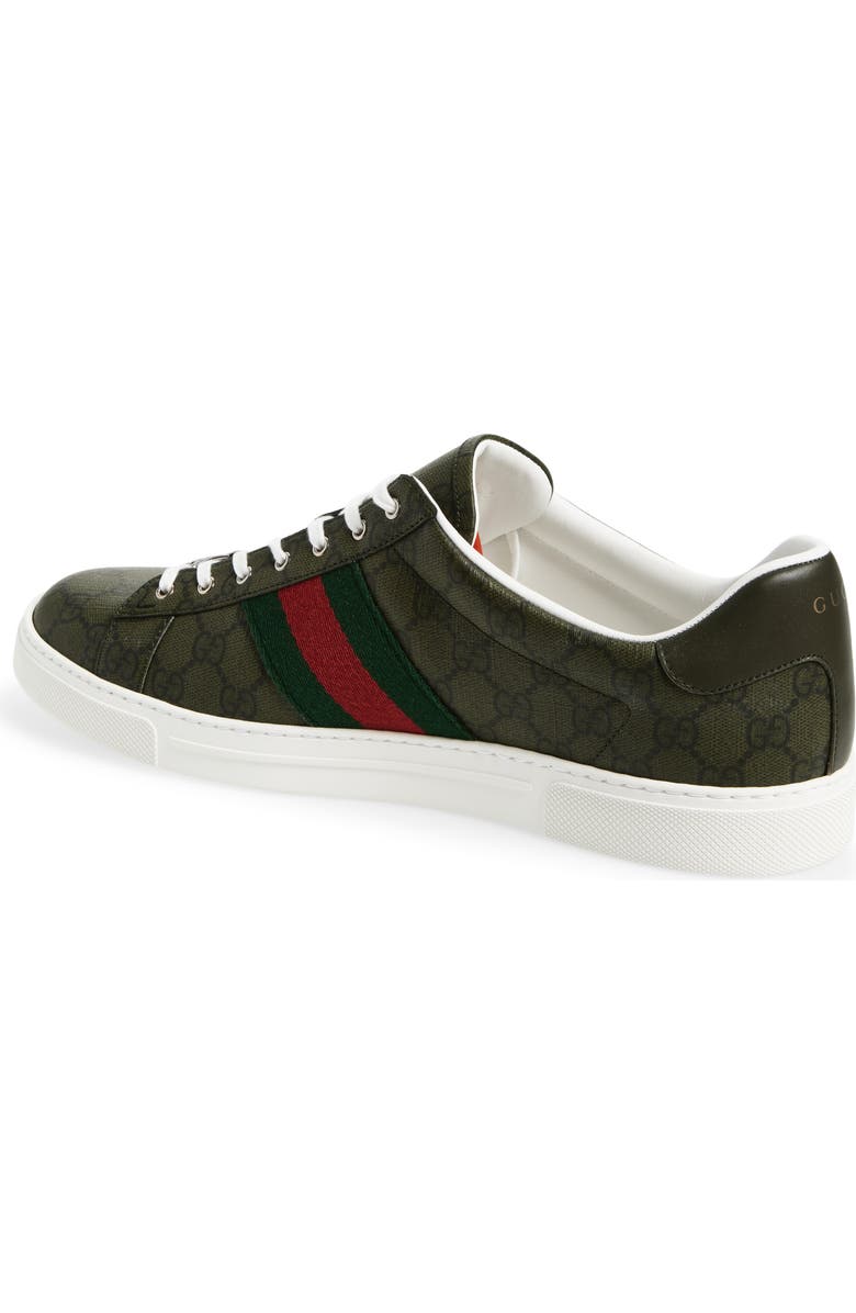 Gucci Ace Low Top Sneaker, Alternate, color, Olive