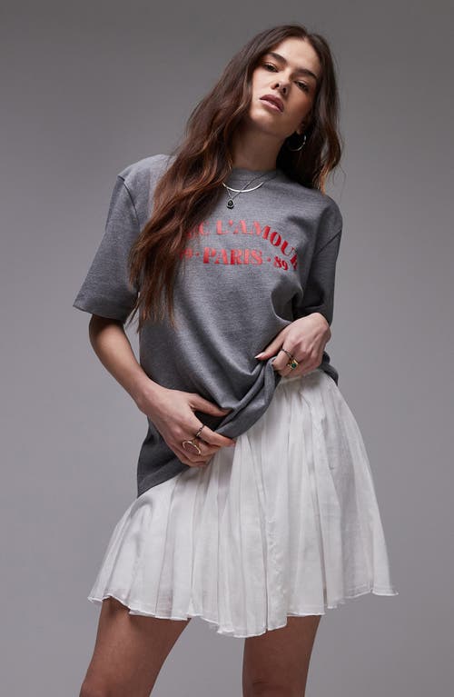 Topshop Flippy Cotton Miniskirt