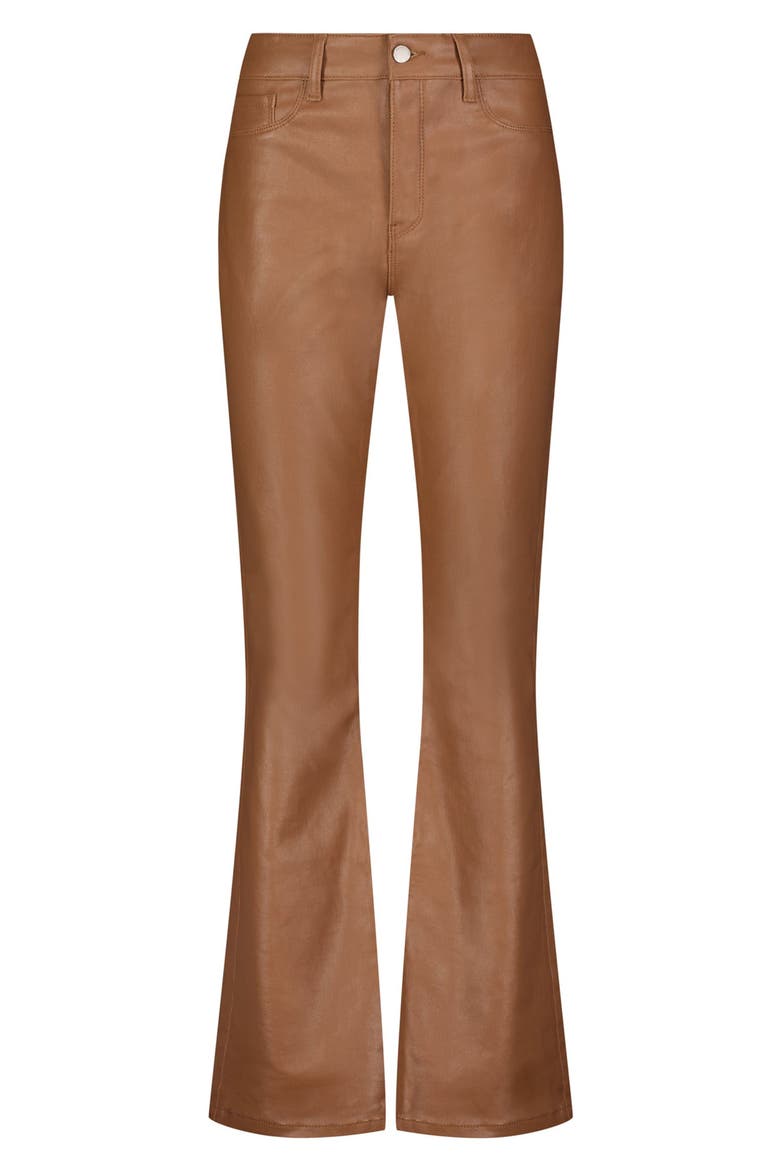 Aria Coated Flare Jean, Alternate, color, Mocha