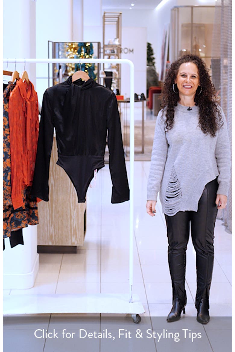 Neneh Long Sleeve Satin Bodysuit video