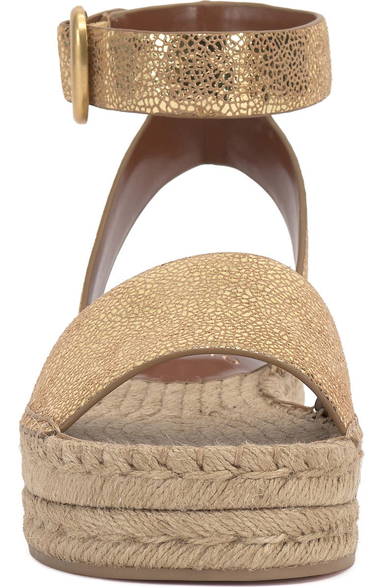 Vince Camuto Darna Ankle Strap Platform Sandal, Alternate, color, Neutral Gold