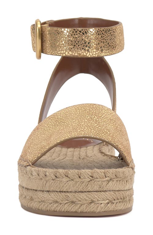 Vince Camuto Darna Ankle Strap Platform Sandal In Neutral Gold