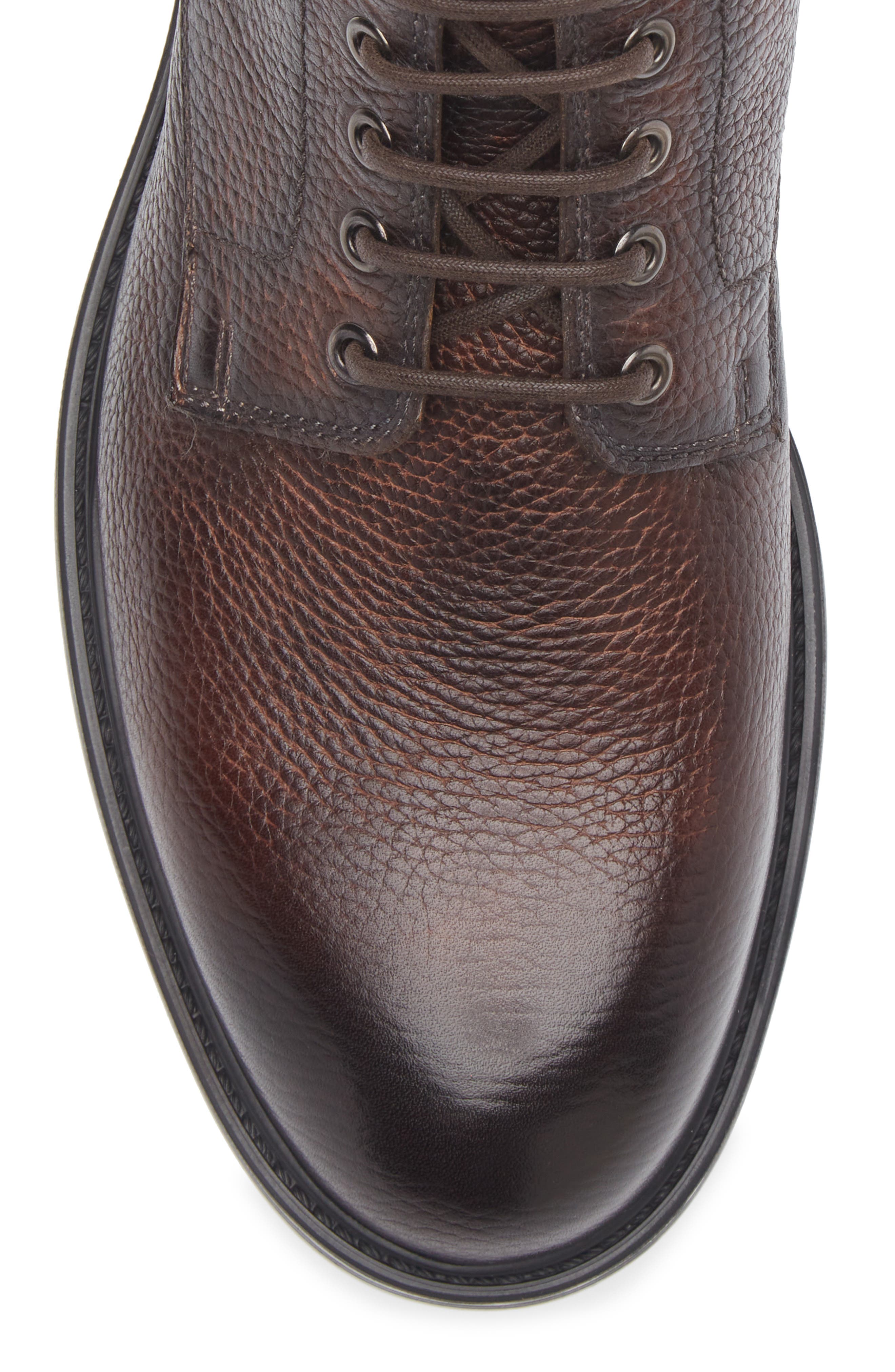 Magnanni Grayson Lace-Up Lug Sole Boot, Alternate, color, Brown Texture