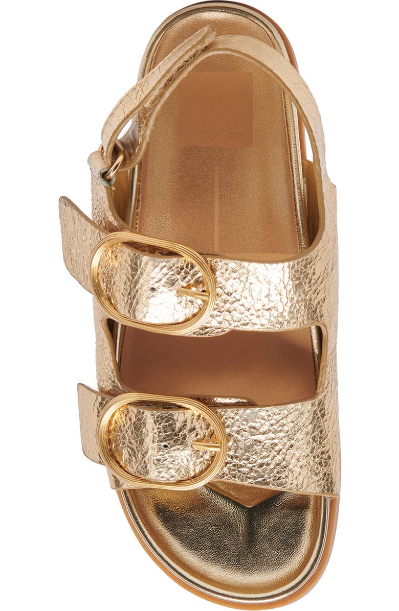 Dolce Vita Starla Platform Sandal, Alternate, color, Gold Distressed Leather