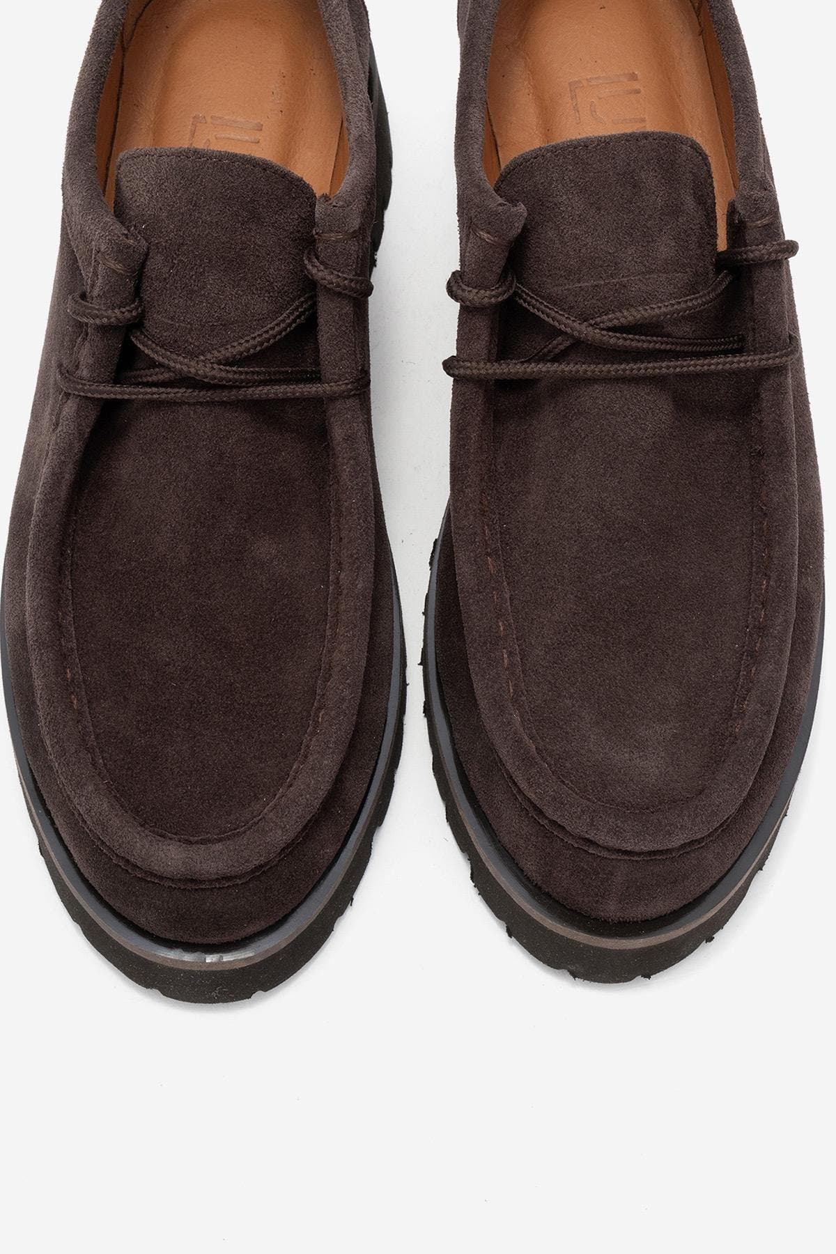 Talia Leather Lace Up Loafer, Alternate, color, Brown Suede