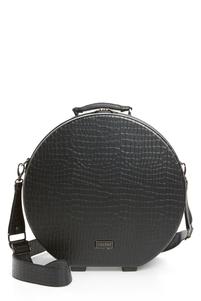 Baye Medium Hardcase Hat Box, Main, color, BLACK
