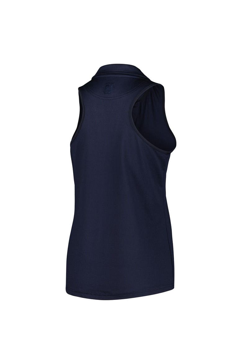 Women's FootJoy Navy TOUR Championship V-Neck Tank Top, Alternate, color, Navy