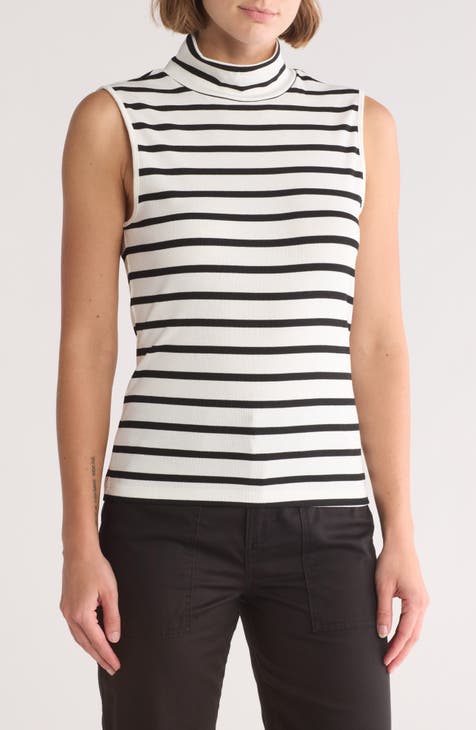 Essential Sleeveless Mock Neck Knit Top