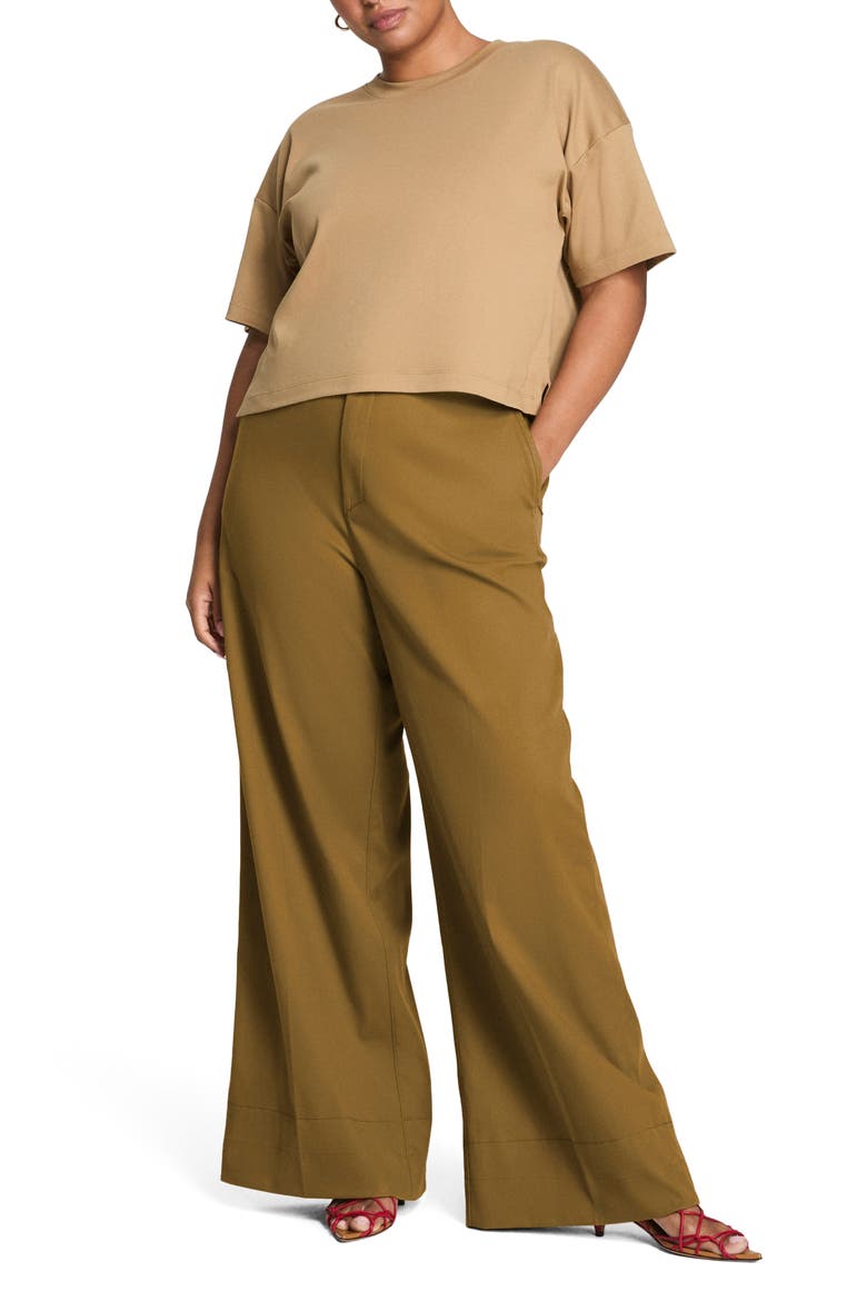 Cool Boxy Cotton T-Shirt, Alternate, color, BARLEY