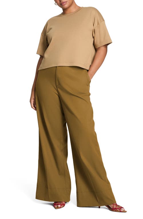 Spanx ® Cool Boxy Cotton T-shirt In Brown
