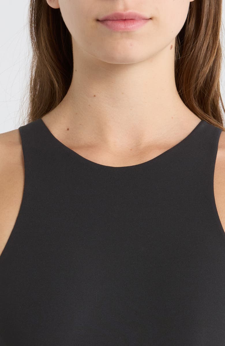 SKIMS Fits Everybody High Neck Bodysuit, Alternate, color, Onyx