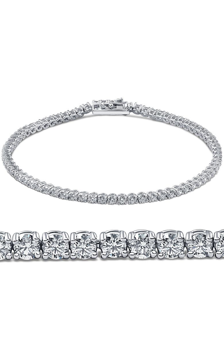 Bliss Diamond 3 Carat Round Cut Lab Grown Diamond Tennis Bracelet In 14k Gold 7", Main, color, 14K White Gold