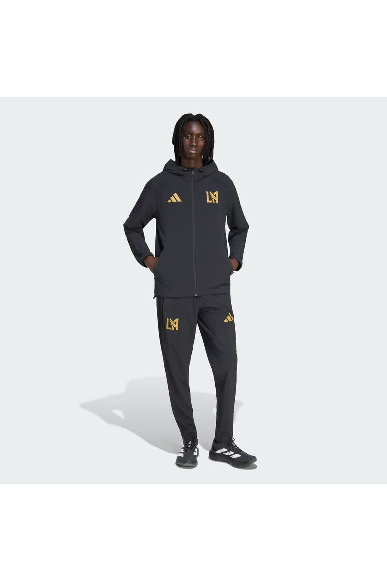 Men's adidas  Black LAFC Tiro Travel Full-Zip Hooded Windbreaker, Alternate, color, Black