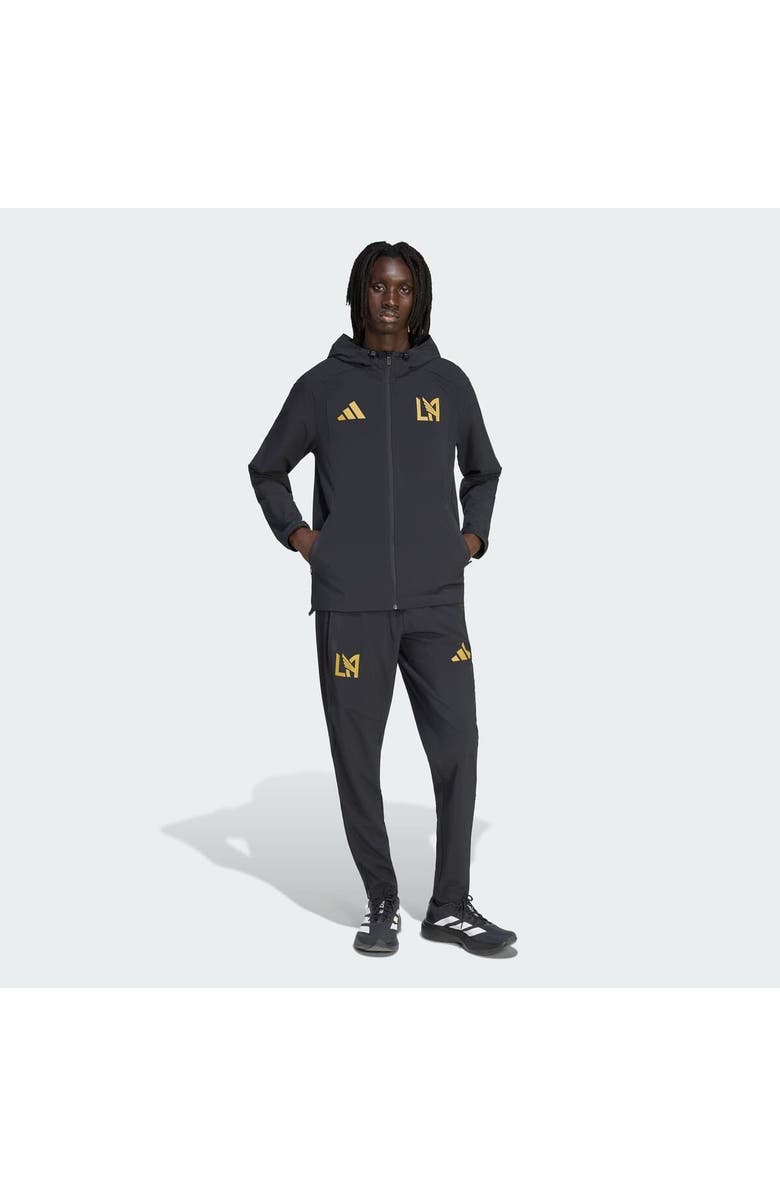 adidas Men's adidas  Black LAFC Tiro Travel Full-Zip Hooded Windbreaker, Alternate, color, Black