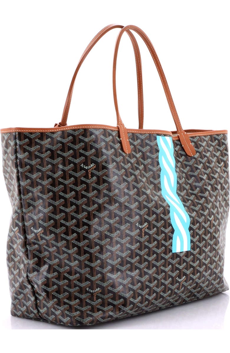 Pre-Owned Goyard Saint Louis Tote Printed Coated Canvas GM, Alternate, color, Brown