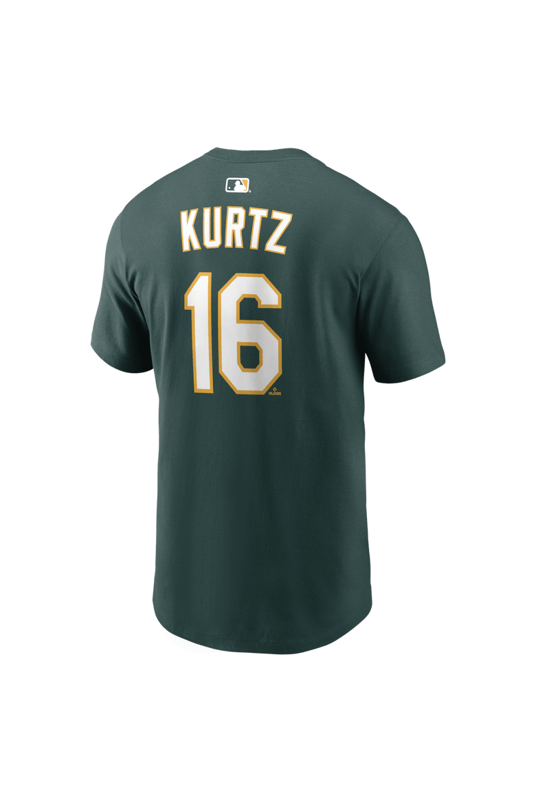 Men's Nike Nick Kurtz Green Athletics Name & Number T-Shirt, Alternate, color, Green