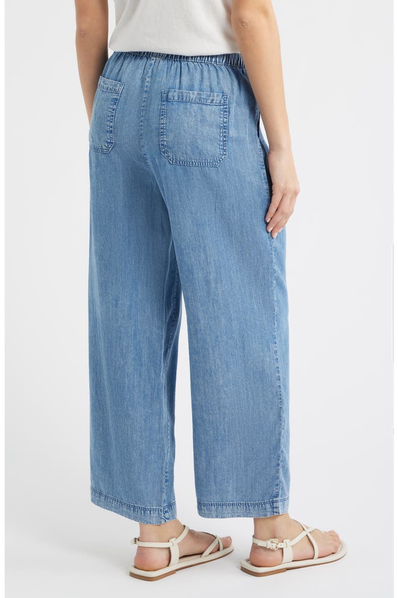Asthin Chambray Drawstring Pants, Alternate, color, MEDIUM WASH